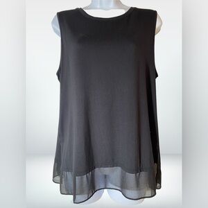 MarlaWynne Mixed Media Tank, Black, Large, NWT